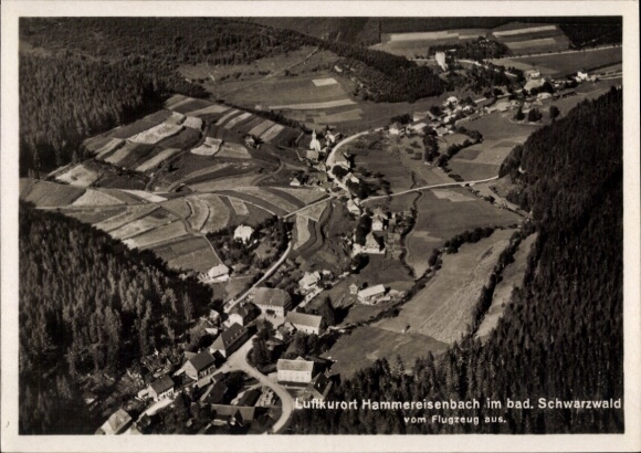 Ansichtkaart Hammereisenbach Bregenbach Vöhrenbach in Baden, luchtfoto