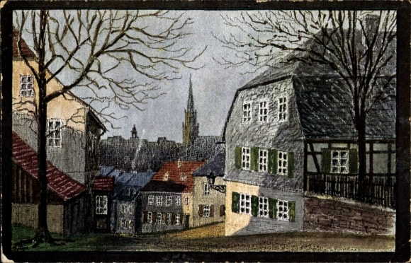Künstler Ak Stollberg im Erzgebirge, Schlossberg