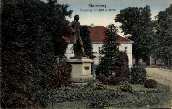 Postcard Rheinsberg in der Mark, Crown Prince Friedrich Monument