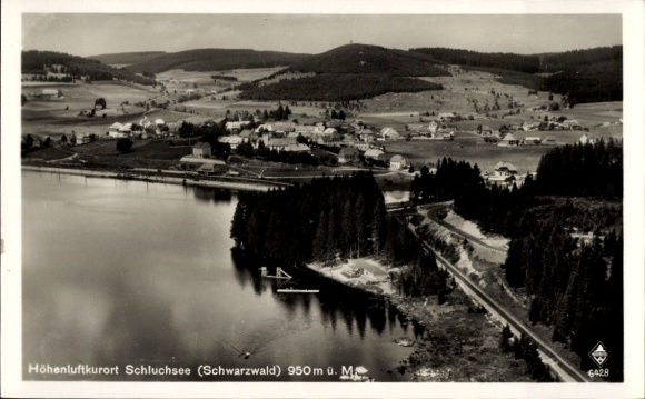 Ak Schluchsee im Schwarzwald, Landschaftsaufnahme,  Schwarzwald, 950 m ü. M.,  von 1937