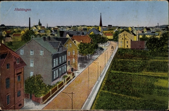 KP Hattingen an der Ruhr, widok na miasto