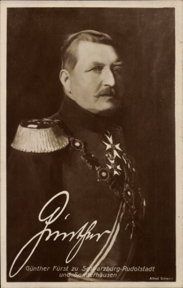 Postcard Prince Günther of Schwarzburg Rudolstadt and Sondershausen