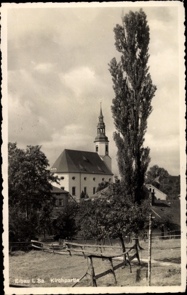 Ak Eibau Kottmar in der Oberlausitz, Kirchpartie