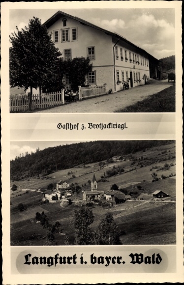 Ak Langfurth Schöfweg in Neder-Beieren, Gasthof zum Brotjacklriegl, eigenaar L. Ranzinger, panorama