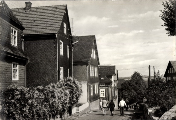 Postcard Meura in Thüringen, Ortsstraße