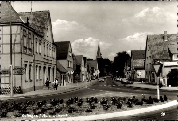Postcard Sulingen in Lower Saxony, Langestraße