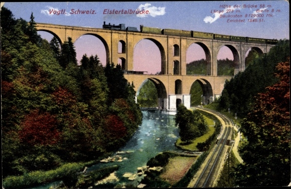 PC Jocketa Pöhl in Vogtland, Elstertal Bridge, railway line