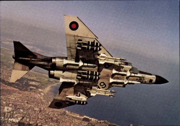 Postcard American military aircraft McDonnell F-4M Phantom FGR-2