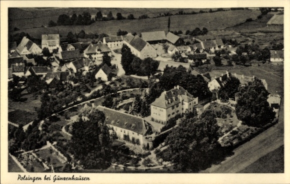 Ak Polsingen in Mittelfranken, Fliegeraufnahme