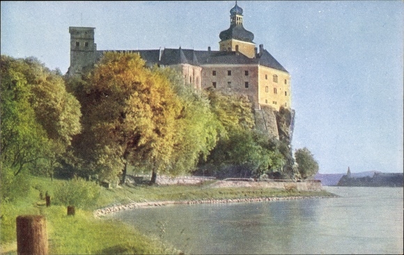 Postcard Persenbeug Gottsdorf on the Danube Lower Austria, Persenbeug Castle
