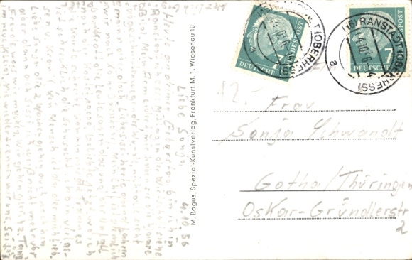 Postcard Ranstadt in Hesse, general view, Restaurant zur Traube