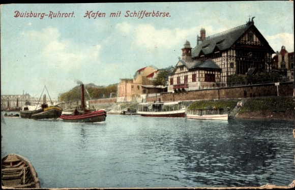 KP Ruhrort Duisburg w Zagłębiu Ruhry, port z giełdą żeglugową