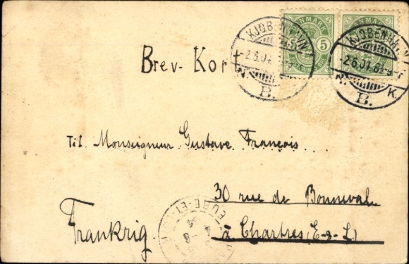 Postcard Denmark, woman reading a book in traditional costume