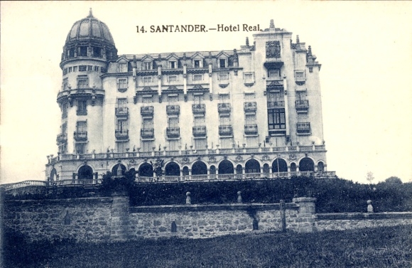Postcard Santander Cantabria Spain, Hotel Real