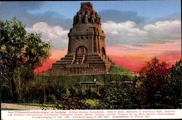 Ak Südvorstadt Leipzig in Sachsen, Völkerschlachtdenkmal