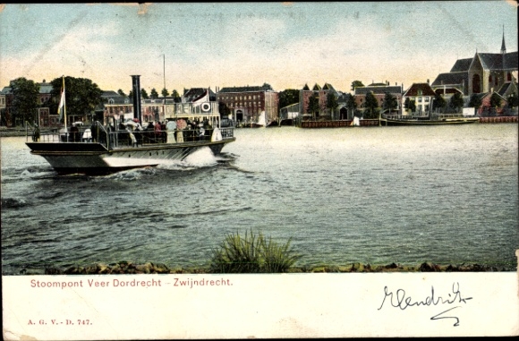 Ak Zwijndrecht Südholland Niederlande, Steampont Veer Dordrecht