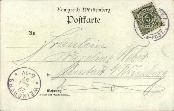 Chromo-Litho Calw in the Northern Black Forest, Georgenäum, Church