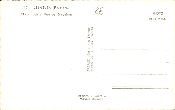 KP Lesneven Finistère, Place Foch, Rue de Jerusalem