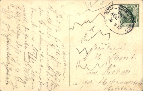 Postcard Hamburg Eimsbüttel Schnelsen, Alb Schwark´s Gasthof, employees