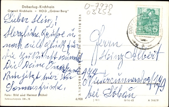 Postcard Doberlug Kirchhain in Brandenburg, HOG Grüner Berg