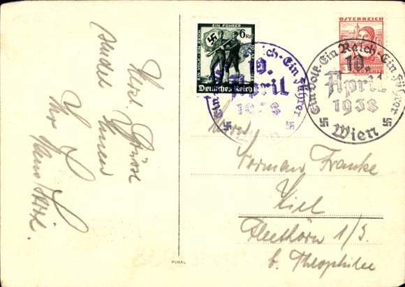 Coat of arms of Austria returns home, 10 April 1938, Greater Germany, Anschluss