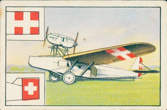 Collector's card The Conquest of the Air Dept. IV Series B No. 5, Comte AC-3 Night Bomber, Switzerland