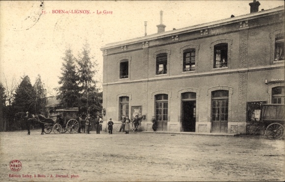 Postcard Boën sur Lignon Loire, Station