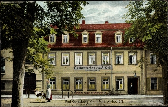 Ak Ronneburg in Thüringen, de herberg van Zink