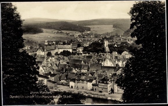 PC Hann Münden in Lower Saxony, total view, Tillyschanze