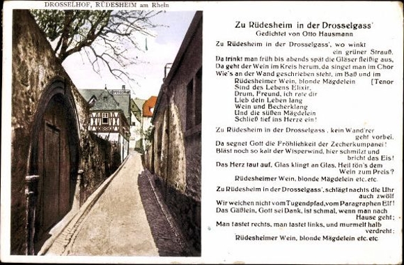 10 old PCs Niederwalddenkmal and Rüdesheim am Rhein in Hesse, various views