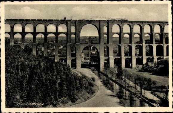 10 old Postcard Göltzschtalbrücke near Netzschkau in Vogtland, various views