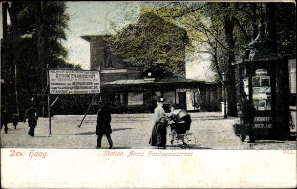 Ak Den Haag Südholland Niederlande, Bahnhof Anna-Paulownastraat