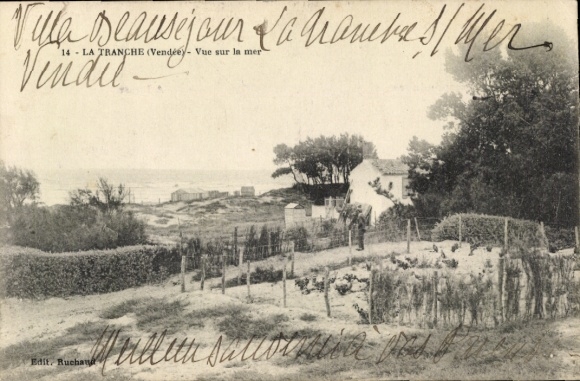 Postcard La Tranche sur Mer Vendée, Vue sur la mer