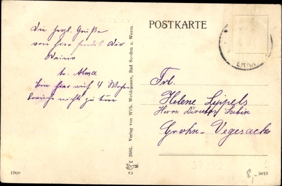 Postcard Bad Sooden an der Werra, Villa Charlotte
