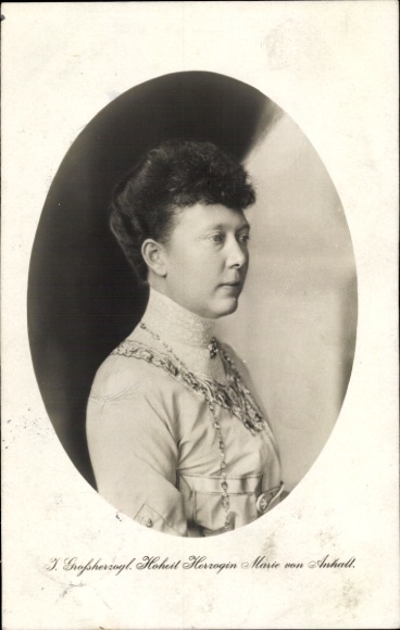 Ak Hertogin Marie van Anhalt, portret