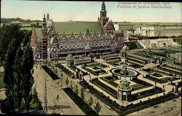 Set von 83 Ansichtskarten, Brüssel Weltausstellung 1910