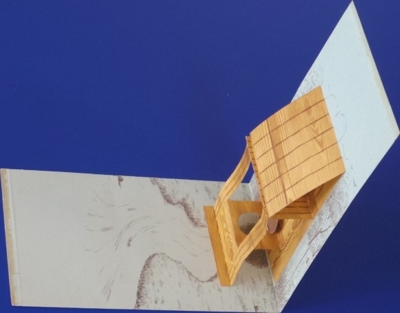 Folding card toilet, villa Zum Frieden, villa owner Drückmann