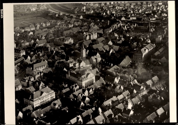 Ak Schorndorf im Remstal Württemberg, Stadtansicht von  ein Luftbild.