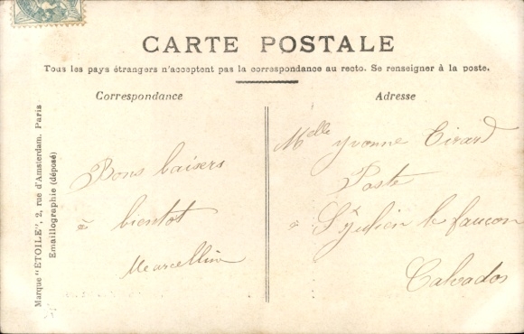 Letters Postcard First Name Yvonne, Girl