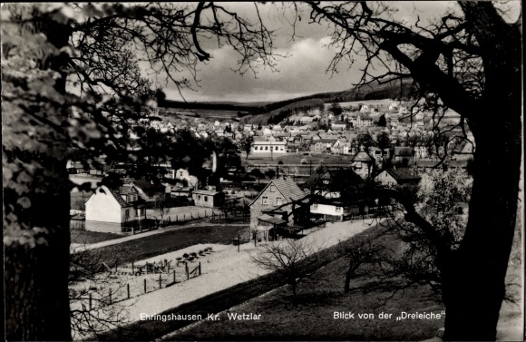 Postcard Ehringshausen in Hessen, place seen from the Dreieiche