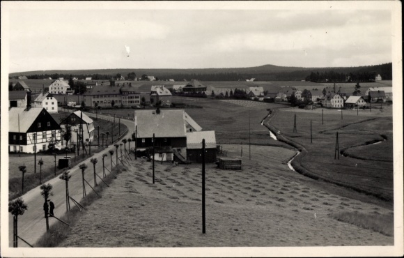 Postcard Kühnhaide Marienberg in the Ore Mountains, partial view