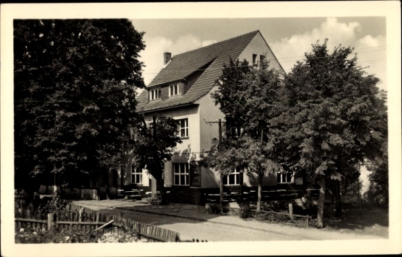 Postcard Eichhorst Schorfheide, Inn, owner Willy Müller