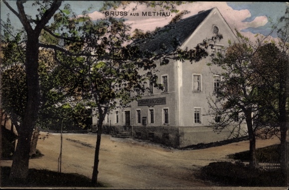 Ak Methau Zettlitz in Sachsen, Gasthof Methau