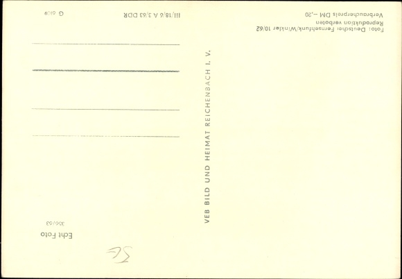 Postcard presenter Erika Radtke, GDR German television broadcasting, portrait