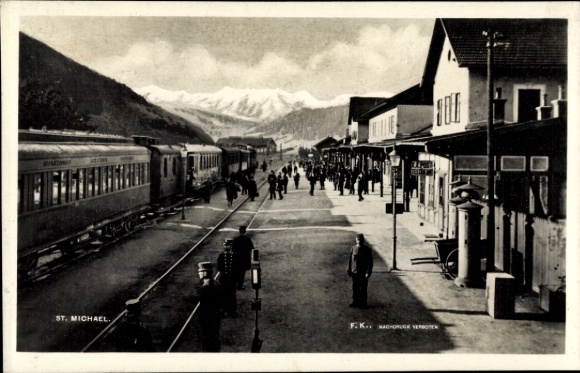 PC Sankt Michael in Obersteiermark, train station, track view