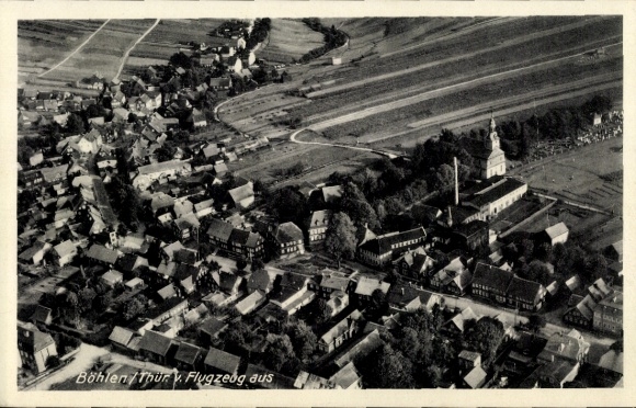 Postcard Böhlen Großbreitenbach in Thuringia, aerial photograph