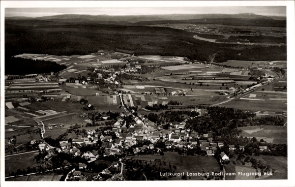 Ak Rodt Loßburg im Schwarzwald, Fliegeraufnahme