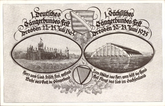 Passepartout PC Dresden, 1st Saxon Singers' Association Festival 1925, Anniversary Singers' Association Festival 1865