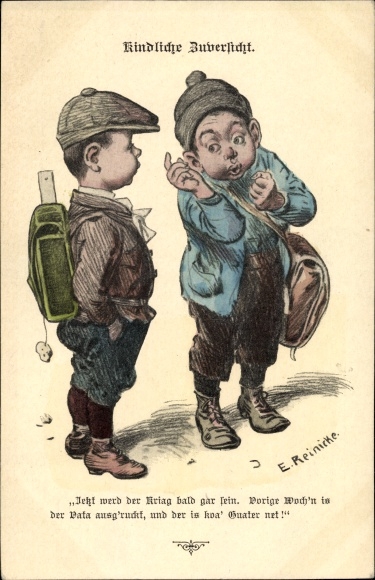 Artist PC Reinicke, E., Childlike confidence, now the war will soon be over