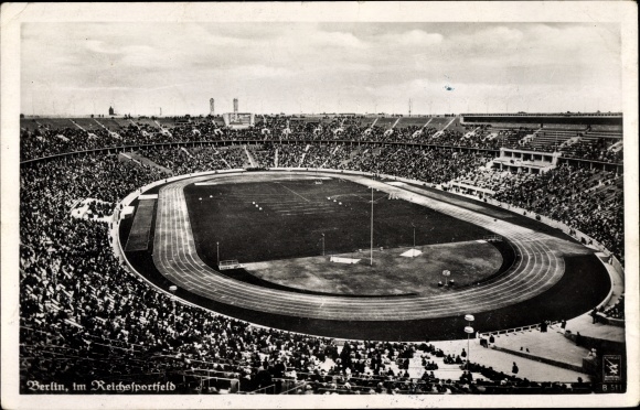 PC Berlin Charlottenburg, view of the Reichssportfeld, arena, Olympia 1936